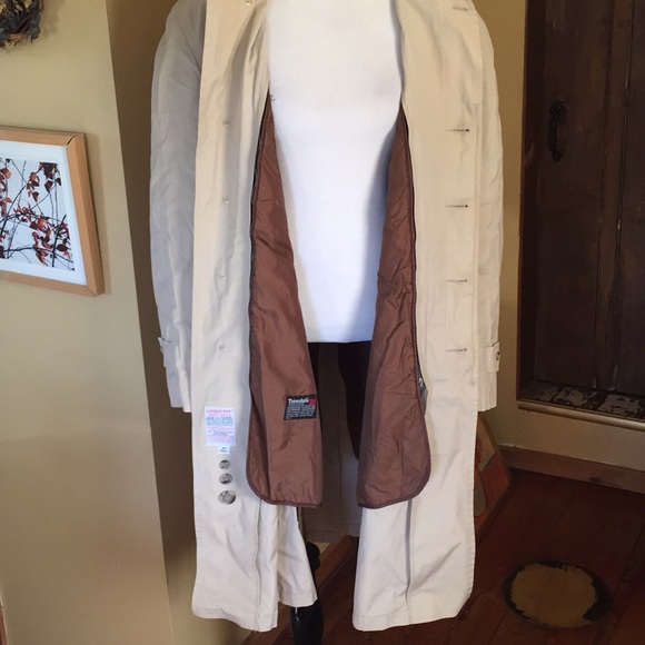 LONDON FOG Size 44 Regular CLASSIC TRENCH Removable Thinsulate Liner Timeless - Picture 2 of 8